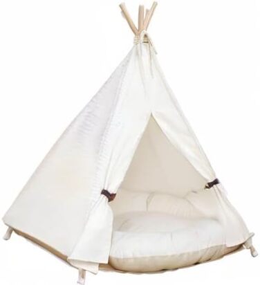 Палатка-будка для собак Little Dove з матрацом, біла (L)