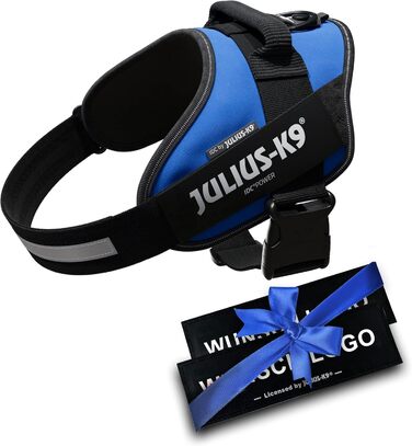 Пояс для собак Julius K-9 IDC Powergeschirre, індивідуальні написи, великий, середній, малий, 16IDC+CUSTOMP-ANT (Блакитний)