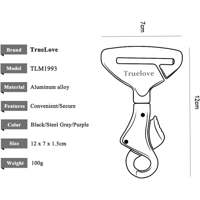 Посилений собачий нашийник-кріплення для авто, безпечна пряжка, сумісний з усіма авторемнями, для нашийників та шлейок, TLM1993-Lila