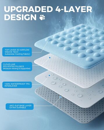 Килимок охолоджуючий для собак Lekereise, 157x206 см, зелений (миючий)