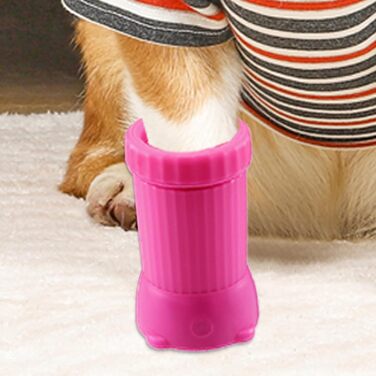 Автоматичний мийник лап для собак - розумний USB-мийник | Для прогулянок, подорожей (Рожевий)