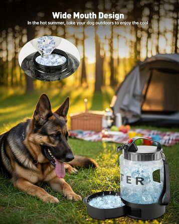 Портативна пляшка для води для собак PETNF, миска для води для собак, не протікає, для великих тварин, ідеально підходить для прогулянок, кемпінгу, пляжу, полювання та інших активностей