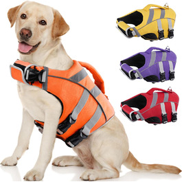 Жилет для собак Kuoser, безпечний та зручний, для малих, середніх та великих порід, помаранчевий колір