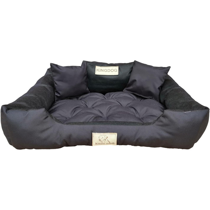 Ляжка для собак та котів KingDog з двома подушками: зручна, водонепроникна, XXL (130x105 см)