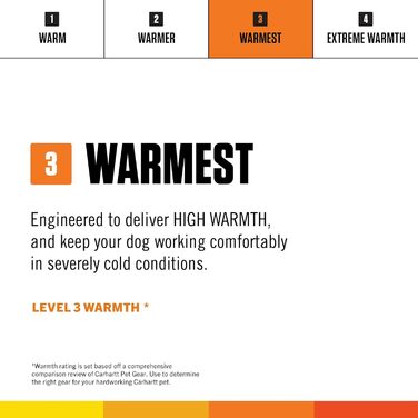 Куртка для собак Carhartt Feste, тепла та міцна, помаранчевого кольору, розмір M, Hunter Orange / Messing Medium