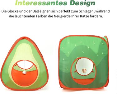 Тунель для котів RANYPET 3 в 1: інтерактивна іграшка, намет-тунель, з пакетом для зберігання. Підходить для котів, кошенят, кроликів та інших дрібних тварин.