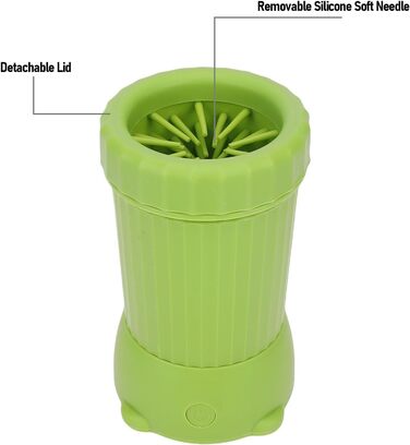 Автоматичний мийка лап для собак Oreilet, електричний пристрій для миття лап для собак і котів, портативна чаша для чищення лап для маленьких та середніх тварин (зелений)