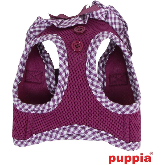 Шлейка для собак Puppia Vivien West - регульована, м'яка, з візерунком - для цуценят та дорослих собак, анти-тяга, фіолетовий, M AH860