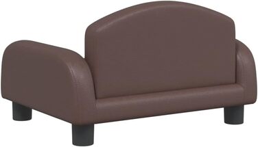 Ліжко для собак та котів, м'яке, зручне, з штучної шкіри, 50x40x30 см, коричневе