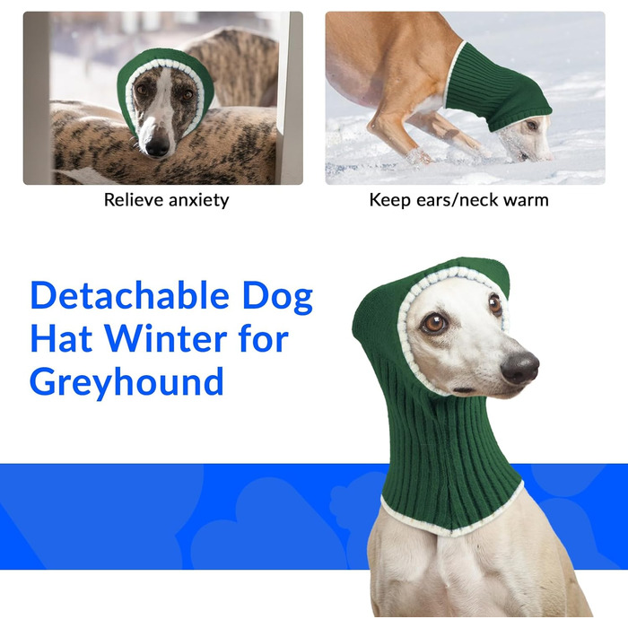 Зимний пуловер для породистих собак (Грейхаунд, Лурчер) - теплий, м'який, армійного кольору (M)