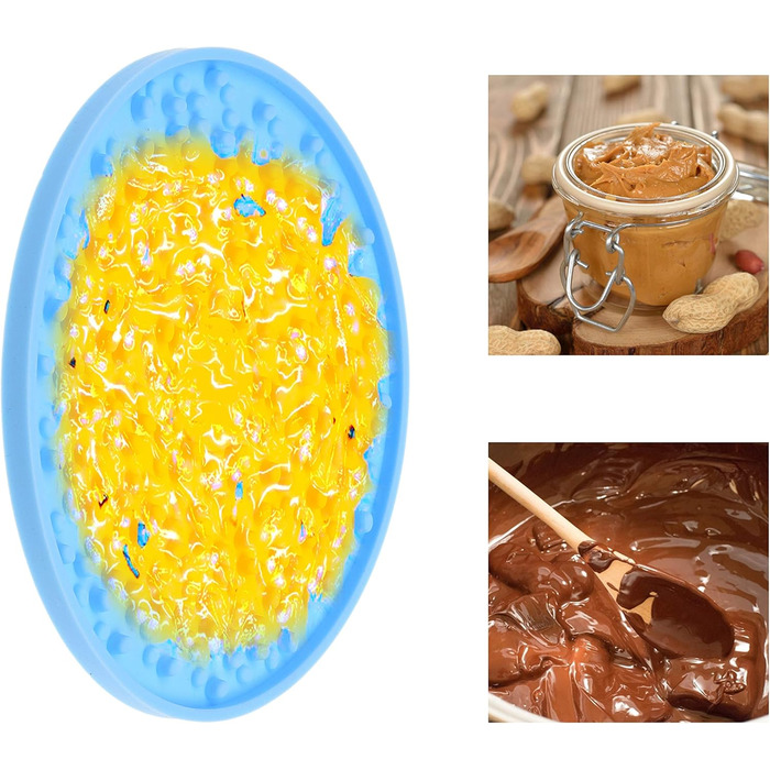 Матрас для повільного виливання корму для собак Kare & Kind та щітка для миття тварин - для заспокоєння під час миття, грумінгу та тренувань