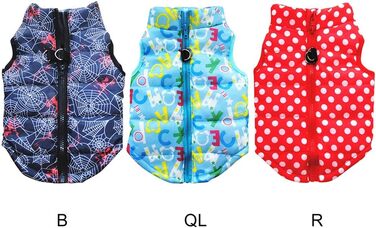 Зимовий теплий одяг для собак Doubleer: водонепроникний, вітрозахисний теплий костюм для маленьких та середніх собак з кільцем для повідка, розміри S, M, L (L, світло-блакитний)