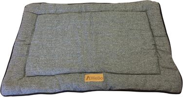 Ліжко для собак Ellie-Bo Wende, Tweed та штучне хутро, для переносних кліток розміру M, 76 см (Чорний, L - [L87 x W57 x H3cm])