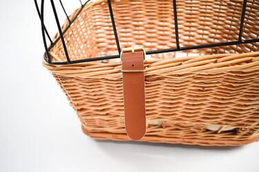 Плетенний кошик для велосипеда на багажник для собак та котів, кріплення на багажник