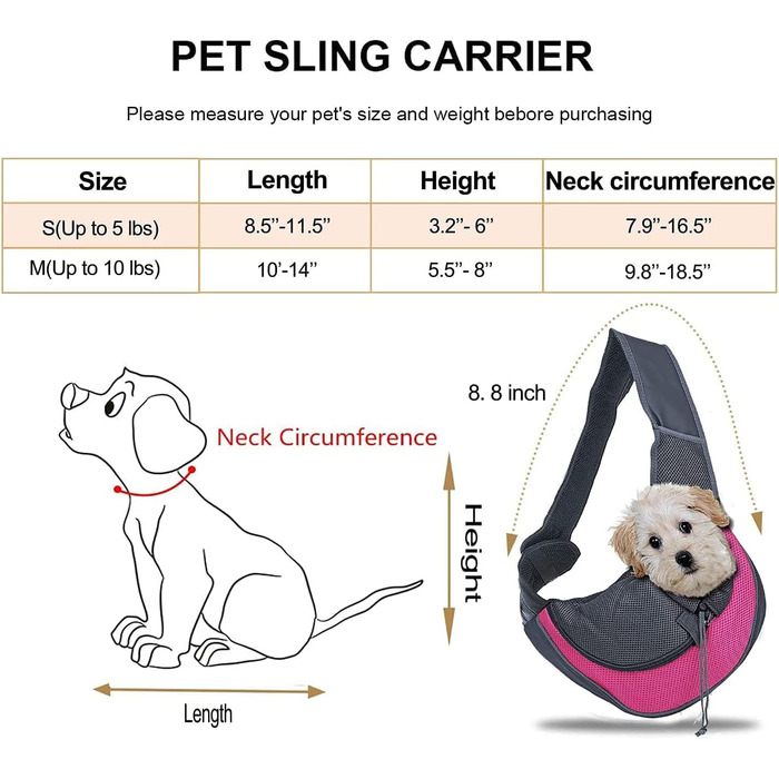 Тканинна переноска для собак та котів, S (0-2 кг), зелена