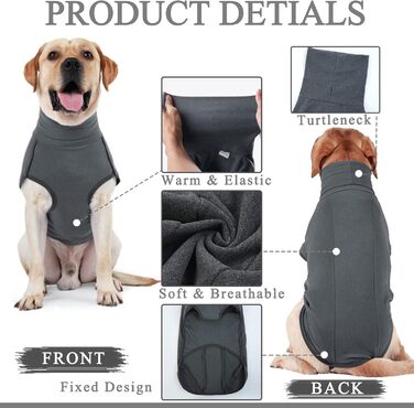 Теплий зимовий пуловер для собак, чорний, XXL. Зручний пуловер-мандель для маленьких, середніх та великих собак. Ідеальний для активного відпочинку та прогулянок на вулиці.