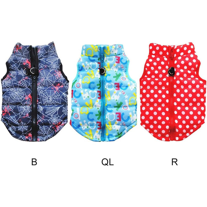 Зимовий теплий одяг для собак Doubleer: водонепроникний, вітрозахисний теплий костюм для маленьких та середніх собак з кільцем для повідка, розміри S, M, L (L, світло-блакитний)