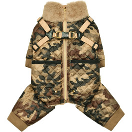 Захисний зимовий комбінезон Puppia Bylur для собак, бежевий, розмір XXL