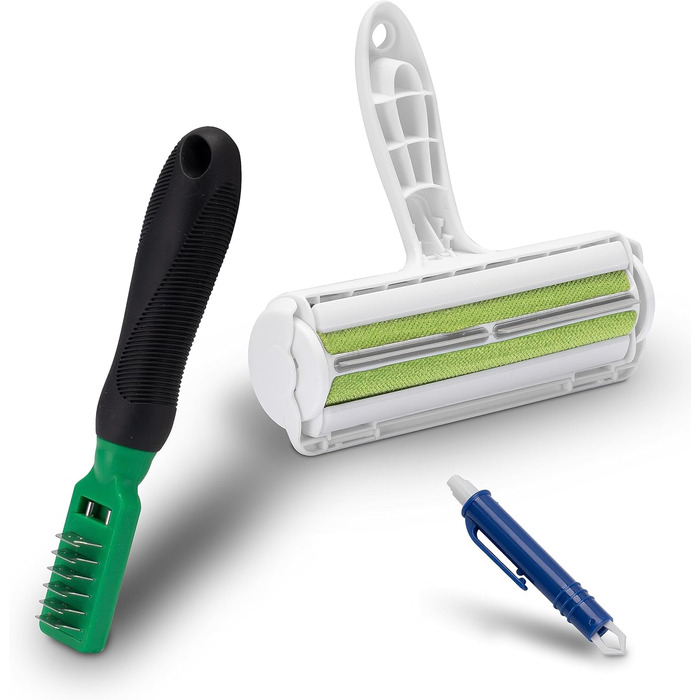 Набір для видалення ковтунів: щітка для собак/котів, XL роликовий збирач ворсу, щипці для видалення кліщів, інструмент для видалення ковтунів для всіх порід, видалення шерсті тварин