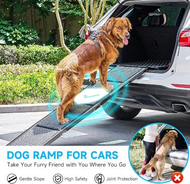 Східці для собак CO-Z, 170 см, розкладні, до 90 кг, з антиковзким покриттям, для всіх автомобілів