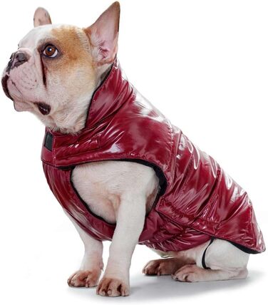 HUNTER Зимовий теплий одяг для собак, водонепроникний, з флісовою підкладкою, червоний (40)