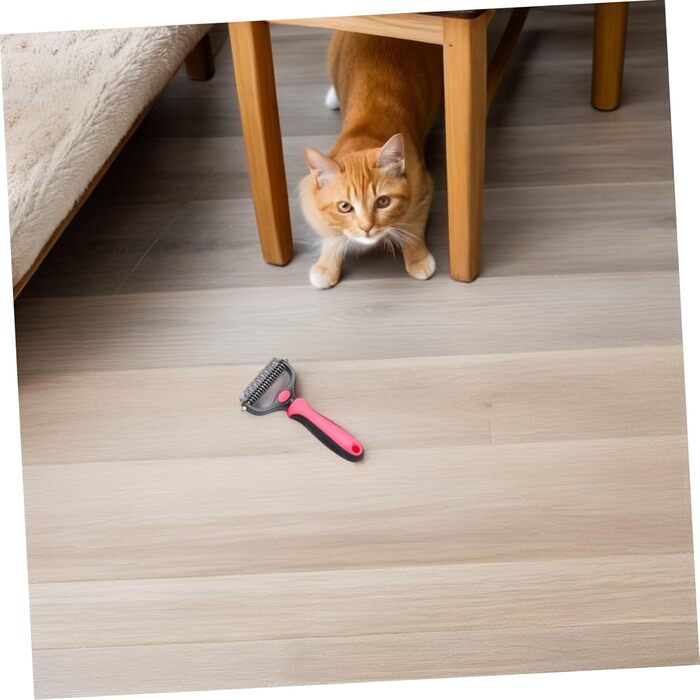 Кгребінець для видалення ковтунів та підшерстка для котів та собак, 2 шт. - безболісна доглядова щітка з нержавіючої сталі