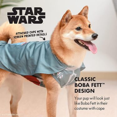 Костюм для собак Зоряні Війни Боба Фетт, ліцензійна продукція, розмір L
