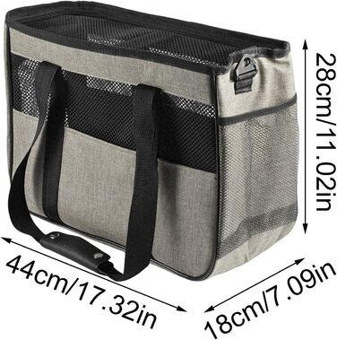 Сумка-переноска для собак та котів Ruwshuuk: багатофункціональна, зручна для прогулянок, подорожей та відпочинку на природі (сіра)