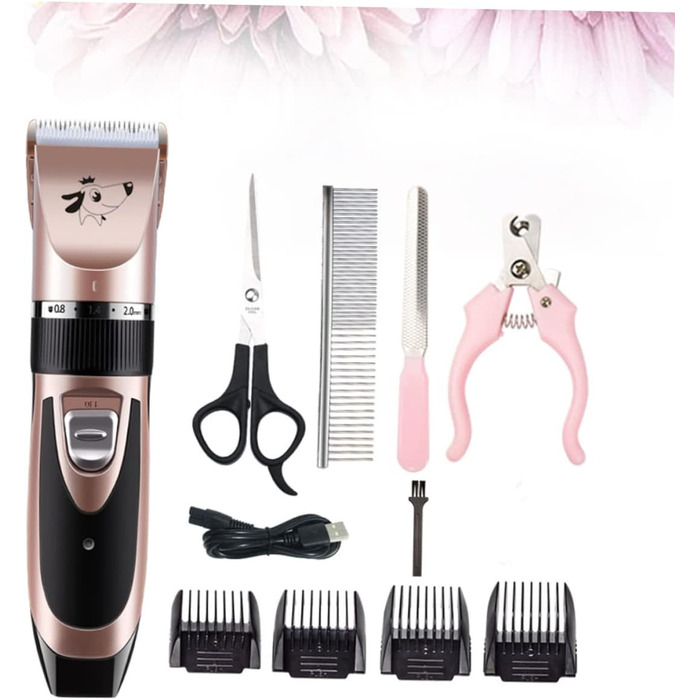 Електрична машинка для стрижки собак Sosoport з аксесуарами. Ергономічний дизайн для безпечного та тихого догляду