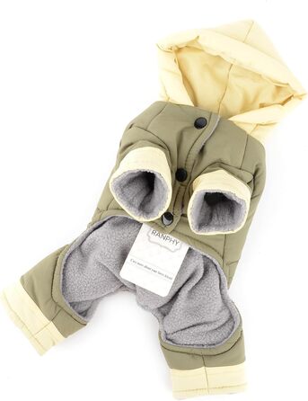 Флісова куртка для собак Ranphy з капюшоном, для маленьких собак, цуценят, з кільцем D, регульованим шнурком, утеплена, тепла, на осінь/зиму, для Чихуахуа, Йоркширського тер'єра, кота, сіра, L