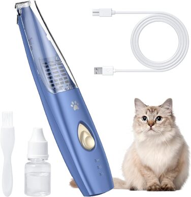 Триммер для собак та котів 2-в-1 з пилососом Brifit, USB, для догляду за лапами, вухами, очима та обличчям