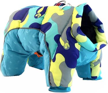 Зимова куртка для собак, теплий бавовняний халат, водонепроникна куртка для маленьких собак (3XL, світло-блакитний)