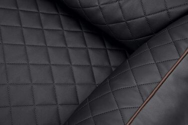 Ортопедичне собаче ліжко Knuffelwuff Madison з чорного штучної шкіри XXL 120 x 85 см - знімний чохол - легко мити - для великих, середніх та маленьких собак, розмір 120 x 85 x 25 см