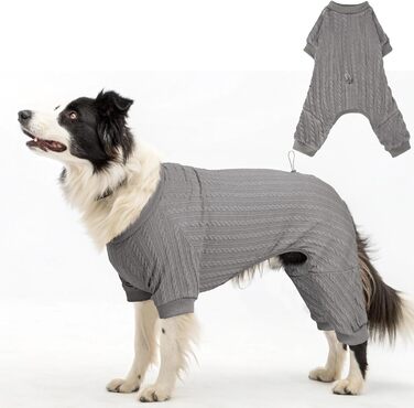 Піжама для собак SCENEREAL: теплий зимовий костюм, пуловер для цуценят, рожевий, розмір S (обхват грудей 51 см), L (66 см).