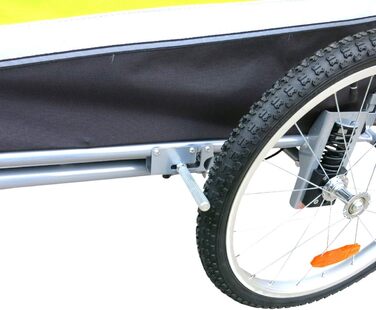 Візок для собак великих порід та велопричіп з підвіскою (чорний)