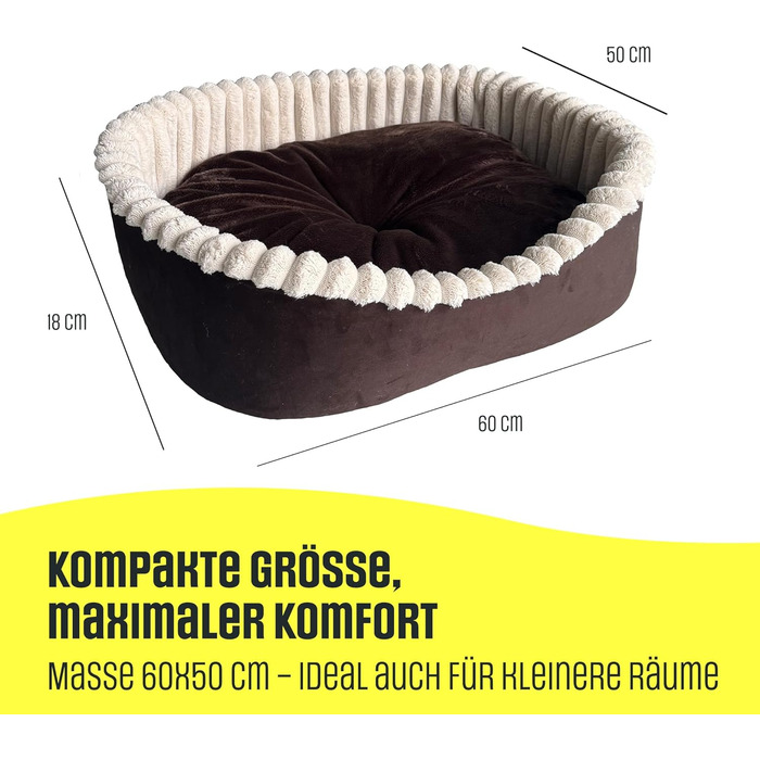 Лежанка для собак та котів, лежанка для тварин на велюрі, овальна, 60x50 см, сірий леопардовий принт