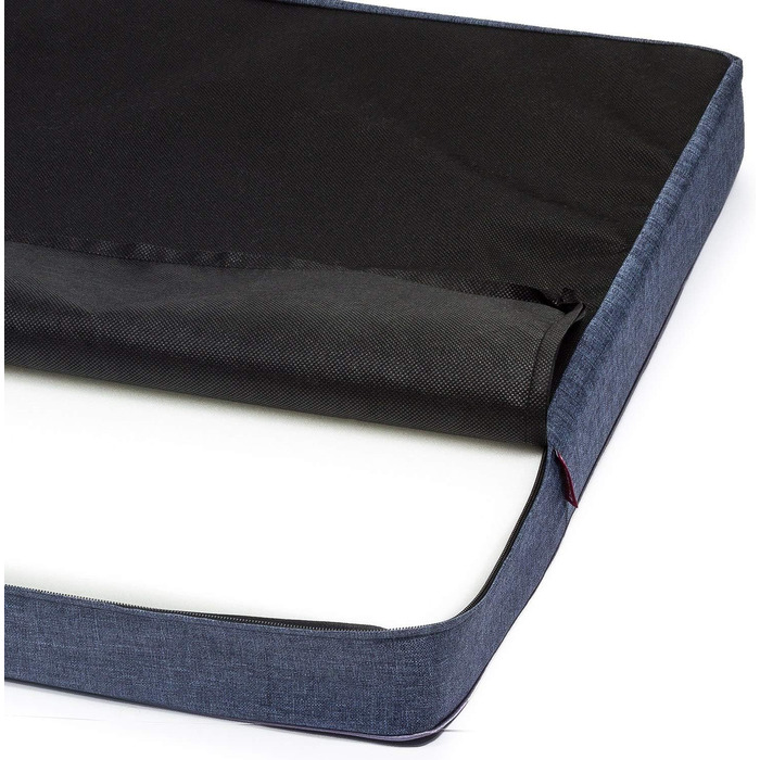 Матрац для собак | 100 x 75 x 6 см | Собаче ліжко, подушка, матрац для великих та маленьких собак | Codura, зручний, стильний, можна прати | Колір: блакитний