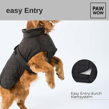 Зимовий теплий одяг для собак | Куртка для собак з захистом живота та застібкою-липучкою (S, Чорний)