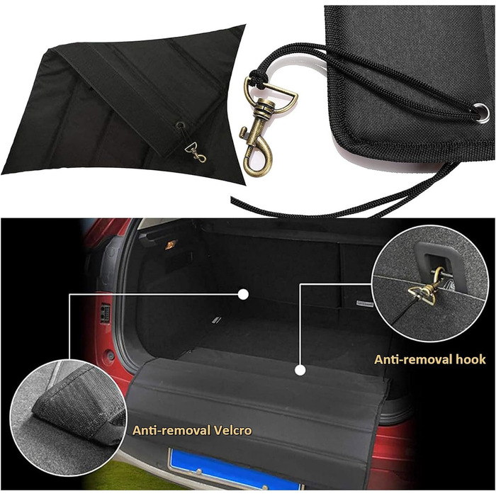 Захист для багажника автомобіля для собак, килимок для багажника, водовідштовхуючий, стійкий до подряпин та розривів, 80x64 см (Сірий)