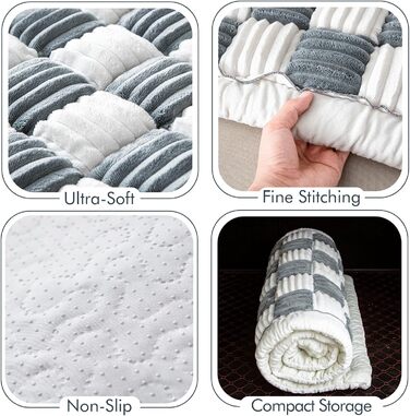 Підстилка для собак у машину, авто-ліжко для собак, рушник для собак, неслизька підстилка для собак у машину (63 x 124 см, сіра в клітинку)