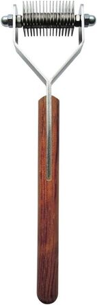 Інструмент для видалення підшерстка Mars Coat King Original для собак та котів, 16 лез, нержавіюча сталь з дерев'яною ручкою, Німеччина