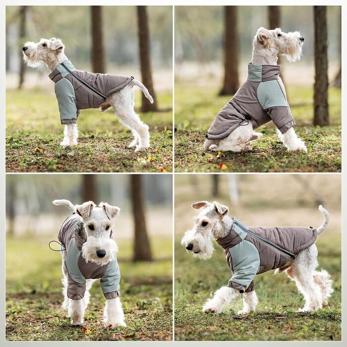 Зимова куртка для собак: тепла, непромокальна, з рукавами, для малих та середніх порід, для катання на лижах, з відбиваючими елементами, можна прати в машині