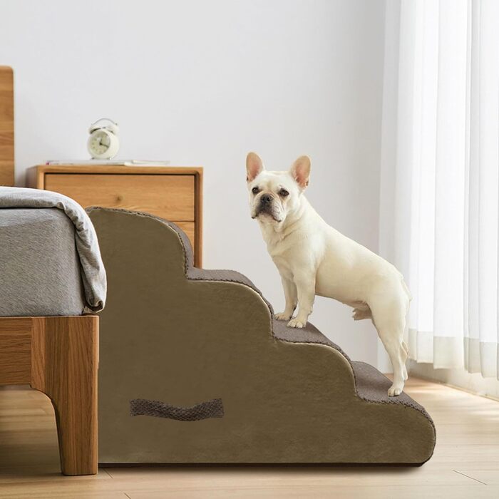 Сходинка для собак та котів PAWSCART, 4-ступенева, 49.8 см, м'який пінополіуретан, протиковзка поверхня