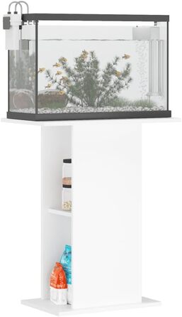 Стійка для акваріума Rantry, дерево, біла, 60,5x36x72,5 см – міцні меблі та аксесуар для акваріума