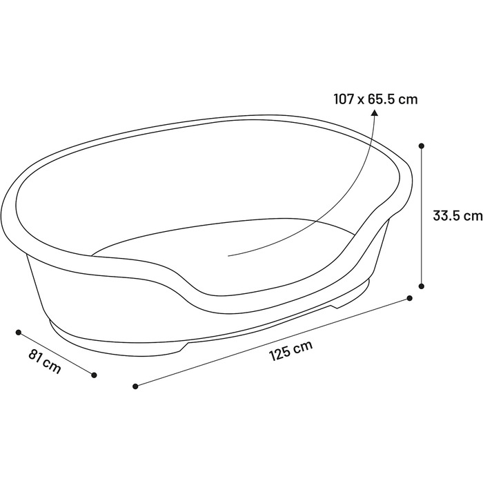 Ліжко для домашніх тварин Flamingo Domus Chocolat 110/125 см