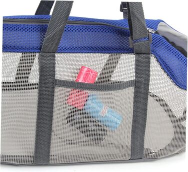Сумка-переноска для собак Milisten з нейлону та сітки, легка та дихаюча, для активного відпочинку, подорожей та прогулянок з маленькими собаками та котами (блакитна)