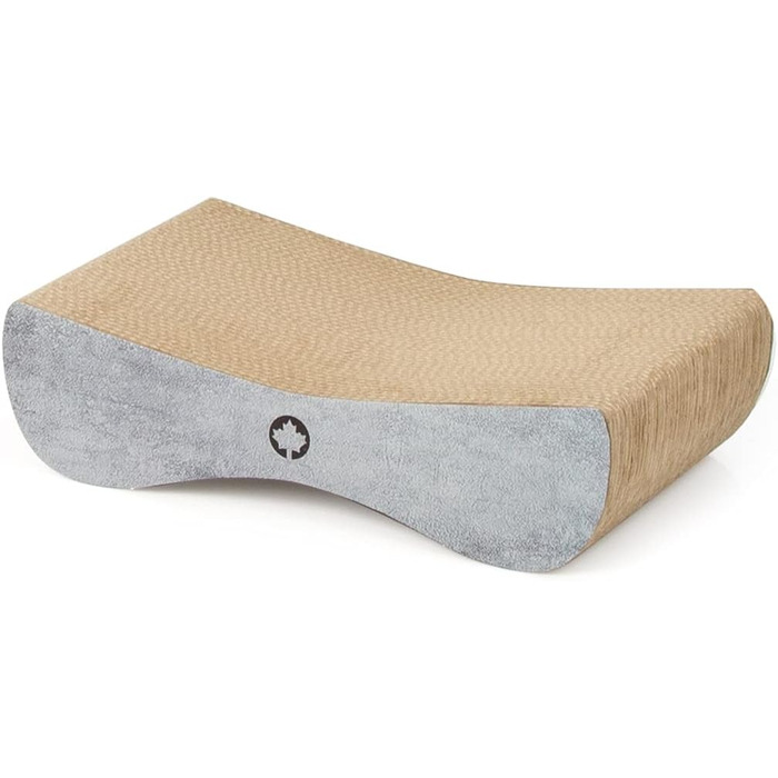 Котячий дряпак Satellite Small - чорний, з котячою м'ятою | Дряпак для котів з картону, бетонування | 37 x 10 x 23 см