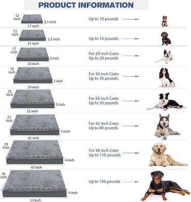 Водонепроникне ліжко для собак Deluxe з плюшем, знімний, пральний чохол, антиковзаюча підкладка, 58,4 x 43,2 см, сірий колір