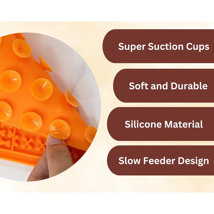 Лежак-іграшка для собак та котів Foodie Puppies: килимок для повільного годування з силікону з присоскою, IQ-іграшка, для всіх порід
