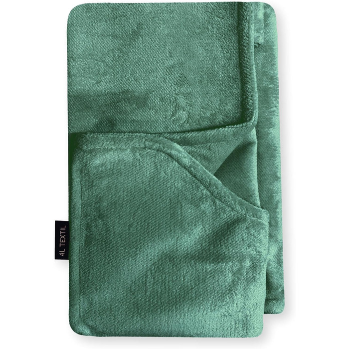 Ортопедичне ліжко для собак 4L Textil IRIS Premium-LINE, корзина для собак, м'яке ліжко з піною Memory Foam (80x60 см, L 60 x B 40 x H 15 см, зелений, знімний чохол)